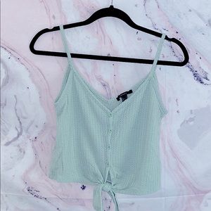 Forever 21 Knotted Cropped Tank Top